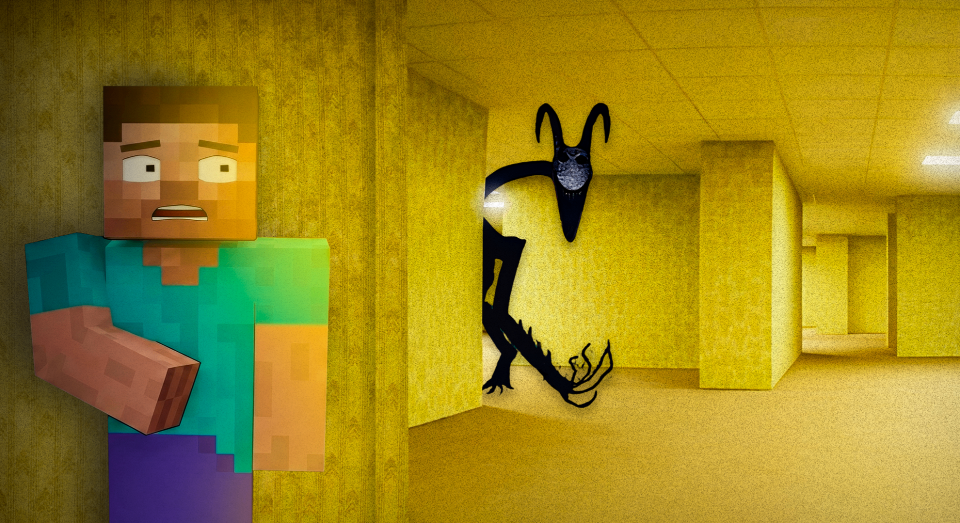 Minecraft thumbnail — I Survived 100 Days in the Backrooms